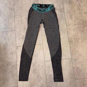 Gymshark Gray and Teal Leggings